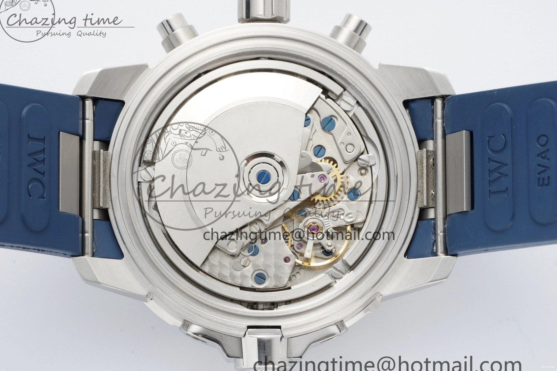 MIROTIME 0416 Attractive Aquatimer Chrono SS RSF 1:1 Best Edition Blue Dial on Blue Rubber Strap A 7056